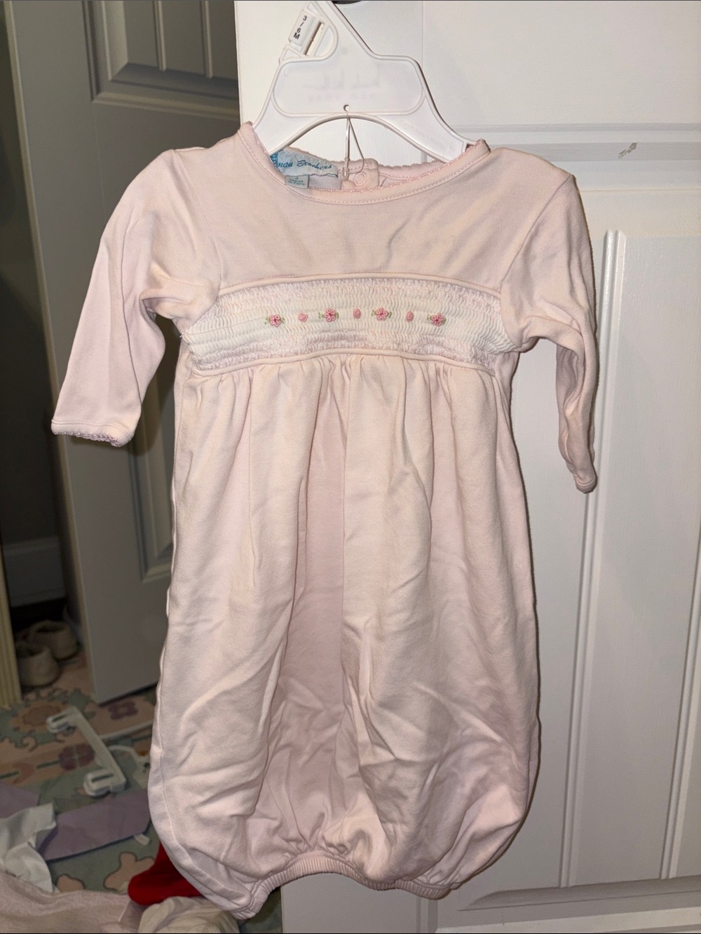 Baby Girl Pink Smocked Bubble Dress